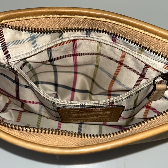 Vintage Coach Cowhide Leather Bleeker Tattersall Hobo Bag Blonde/Tan - Picture 15 of 16